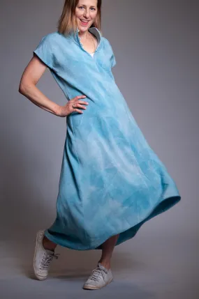 Updraft Linen Dress - Varigated Turquoise