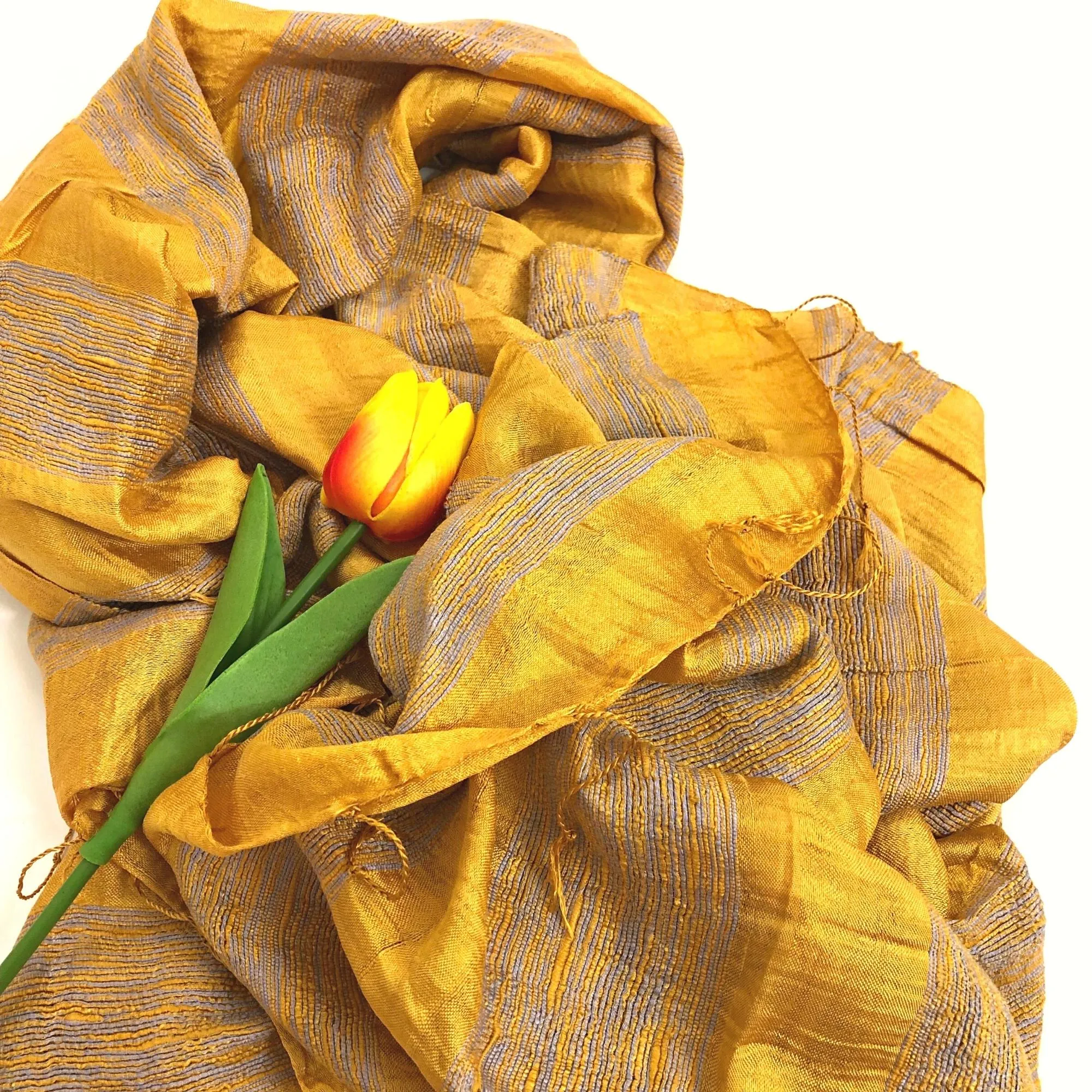 100% MULBERRY SILK SCARF - Pure mulberry silk - Long silk scarf - Women's Scarves - Fashion Scarf - Luxury Scarf - Gift for her - Yellow silk scarves