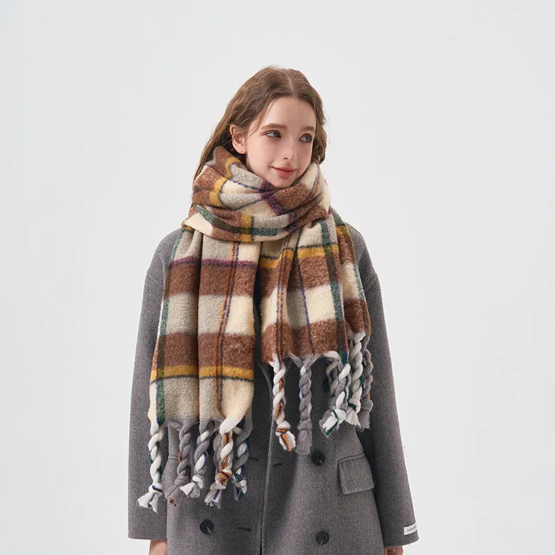 2023-08-31 Plaid stripe winter scarf