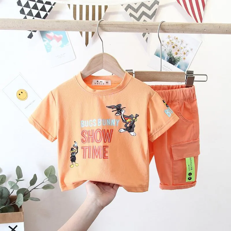 2pcs Cute Rabbit Print T-shirt and Pants