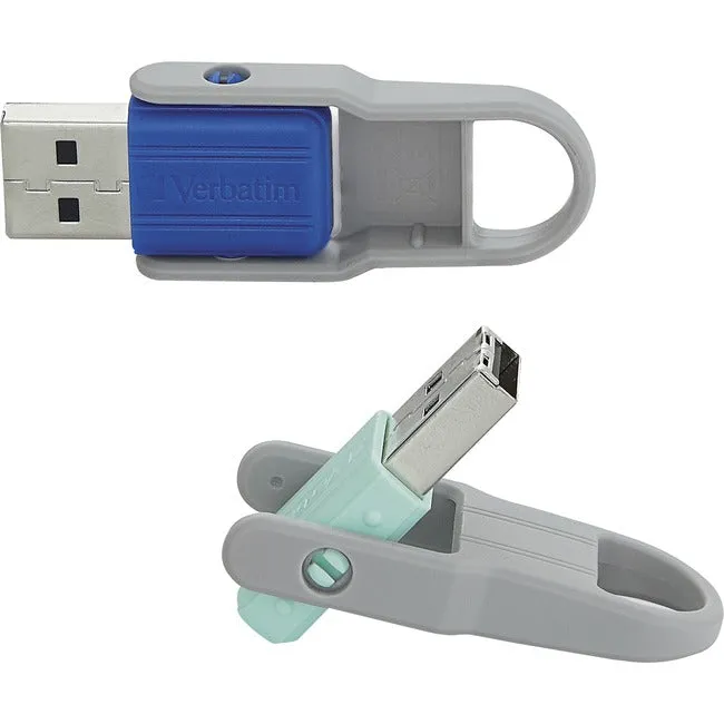 32GB Store 'n' Flip® USB Flash Drive - 2pk - Blue, Mint