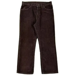 70s Brown Boot Cut Corduroy Pants- 33x28