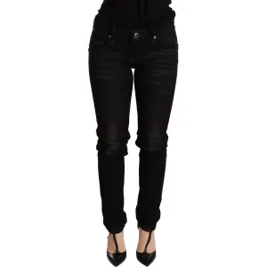 Acht Chic Black Low Waist Skinny Denim