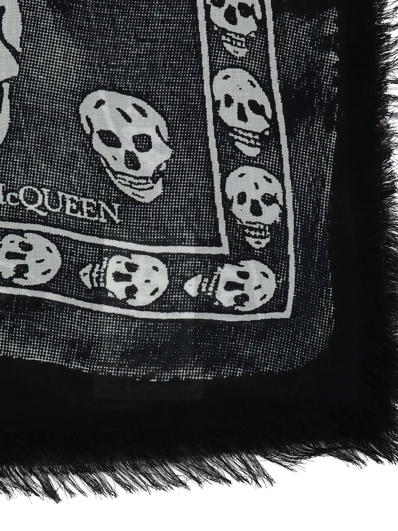 Alexander McQueen Skull Trompe L'Oeil Scarf