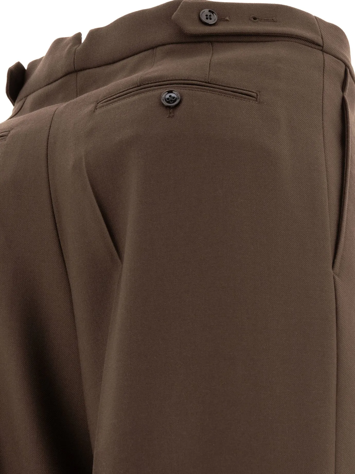 Ami Paris Wool Gabardine Trousers