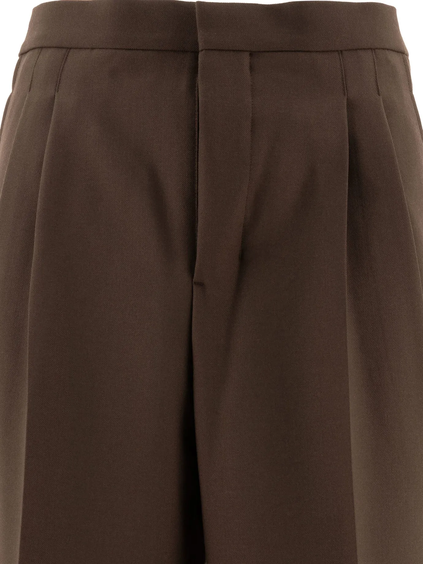 Ami Paris Wool Gabardine Trousers