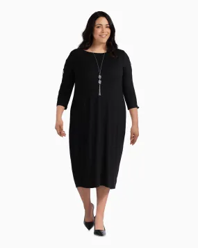 Anaheim Laced Sleeve Dress | Black