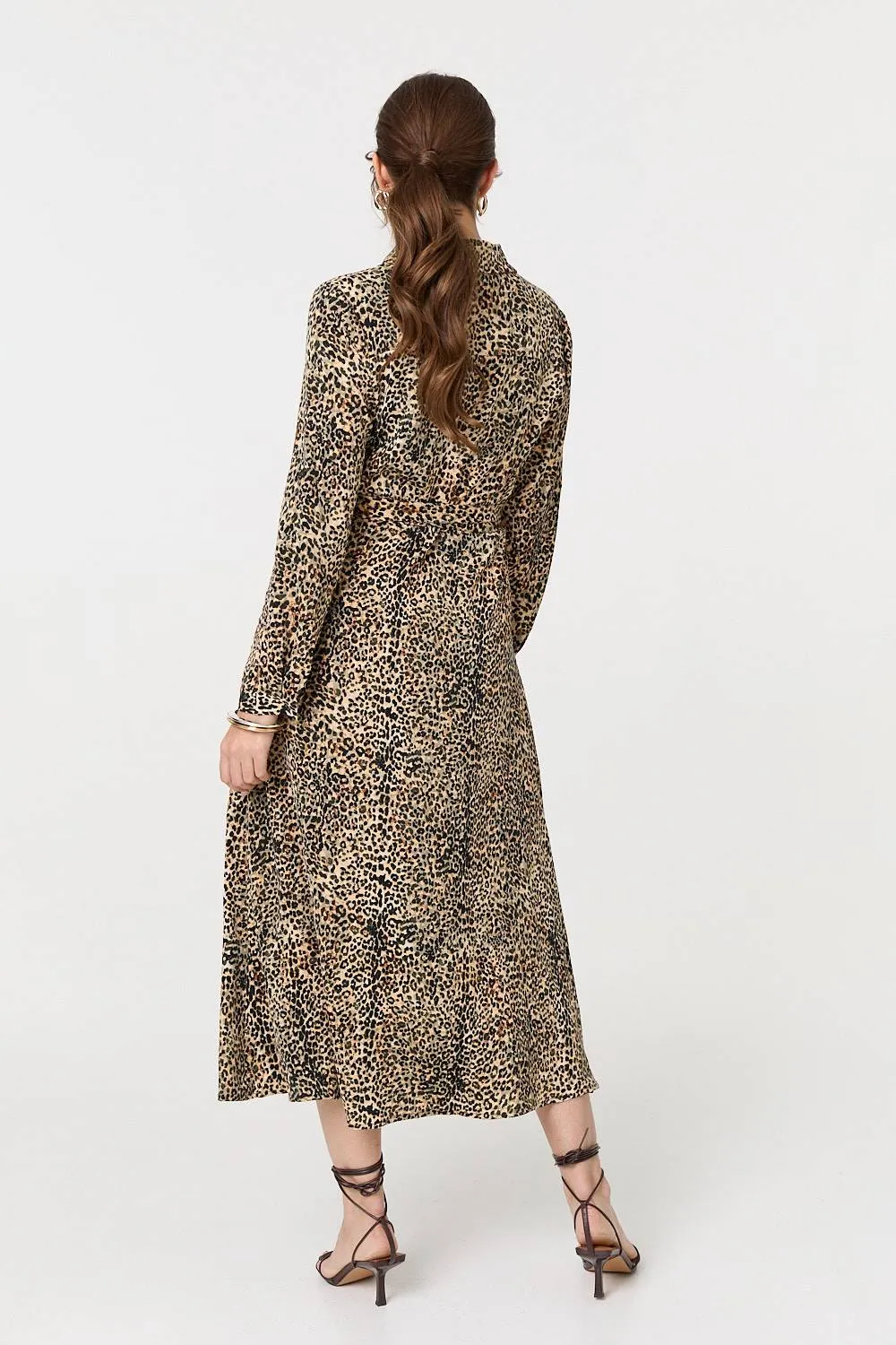 Animal Print Shirt Dress