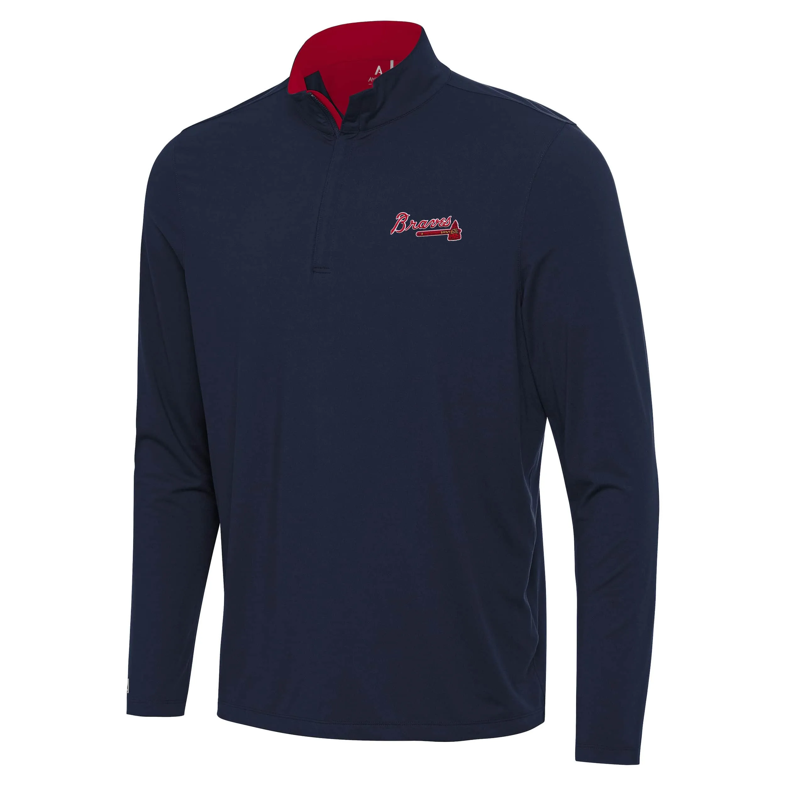 Antigua Men's Braves Content 1/4 Zip Pullover