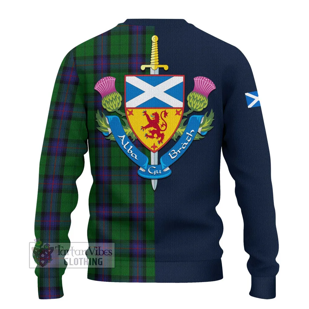 Armstrong Tartan Ugly Sweater with Scottish Lion Royal Arm Half Style