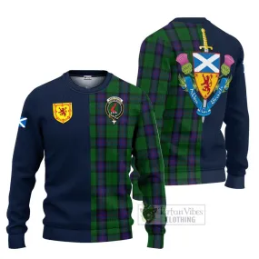 Armstrong Tartan Ugly Sweater with Scottish Lion Royal Arm Half Style