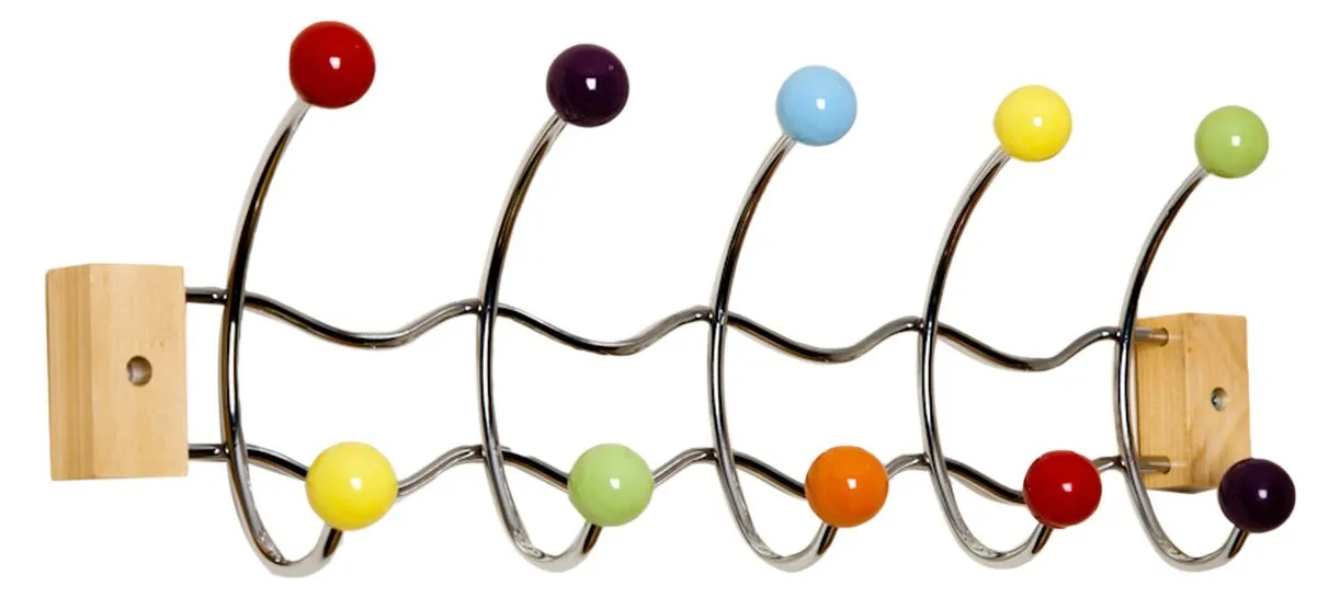 Aspect Deluxe Wall Mounted Coat Rack-Multi-colour