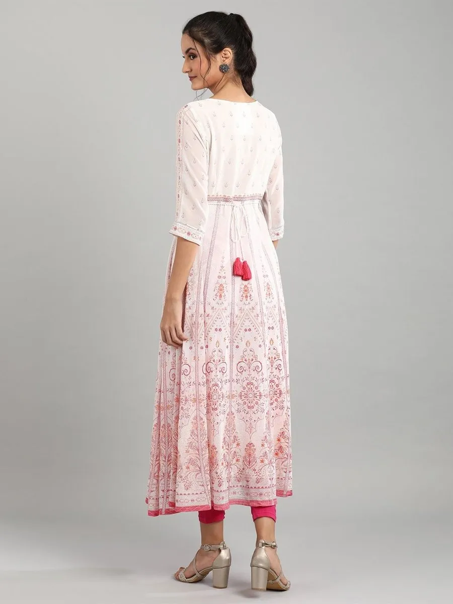 AURELIA Off White Ethnic Motifs Maxi Dress