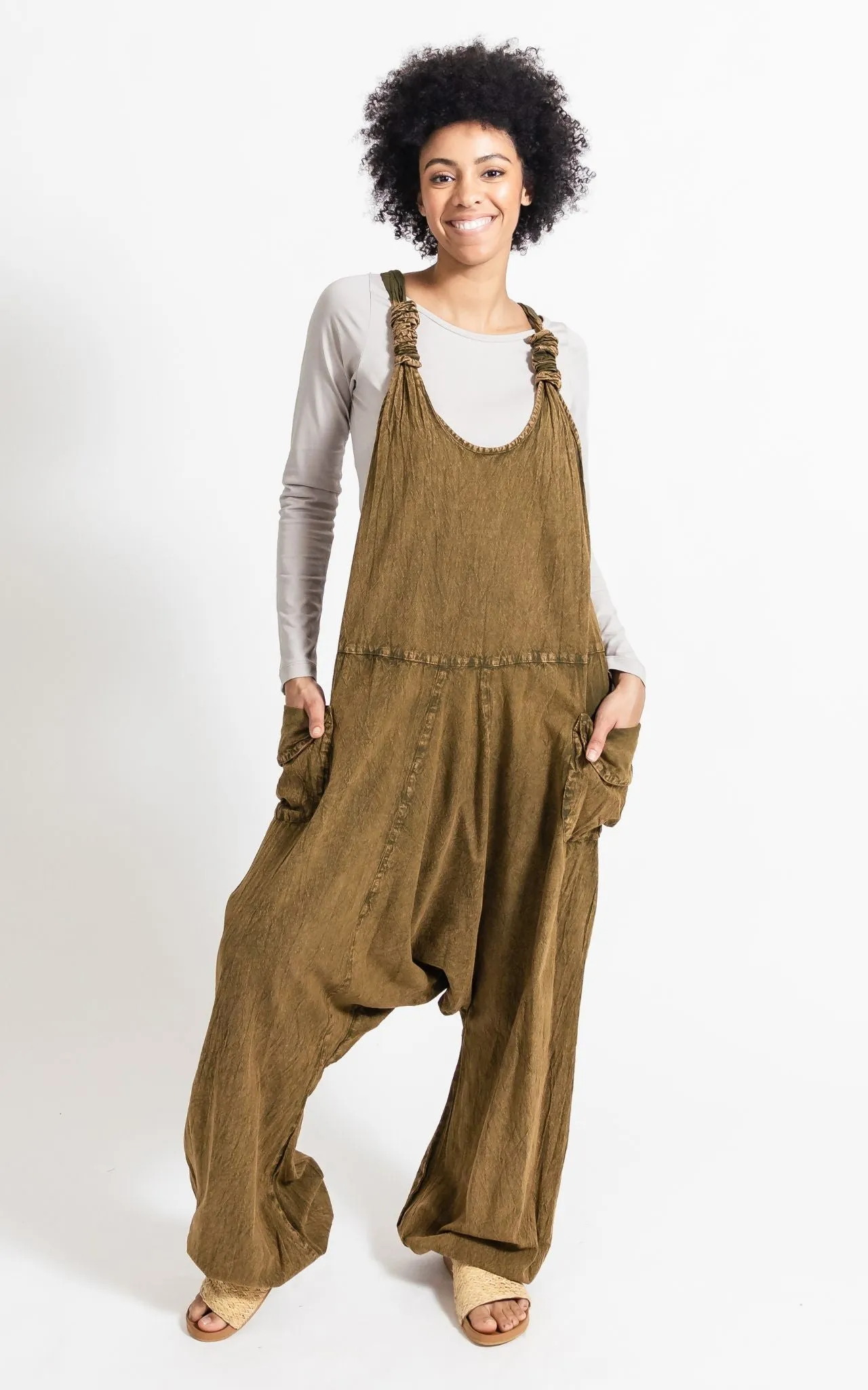 Bahini Overalls Long - Khaki