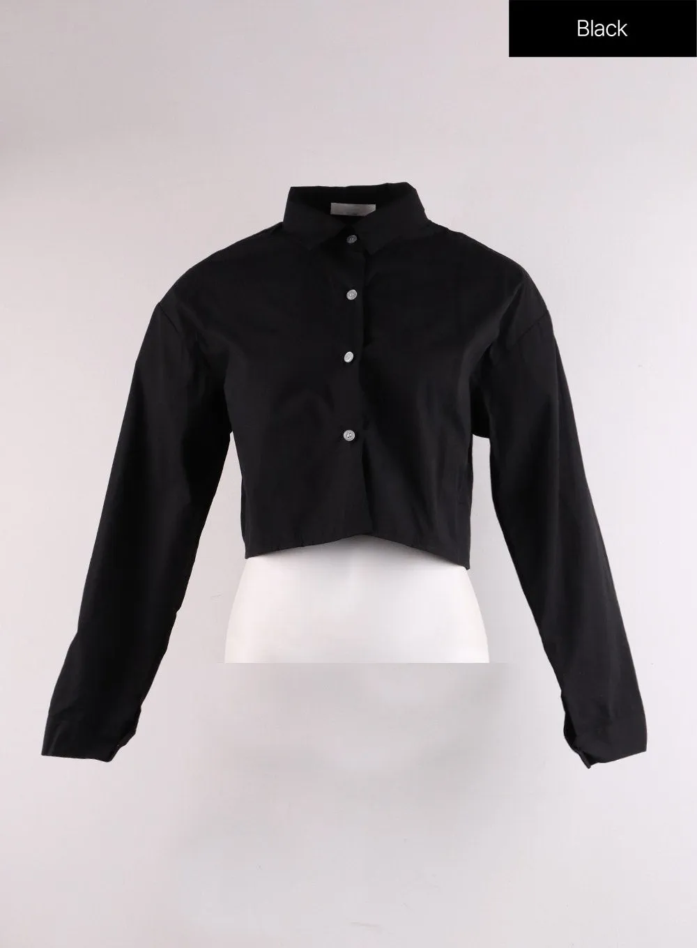 Basic Crop Collar Shirt IF402