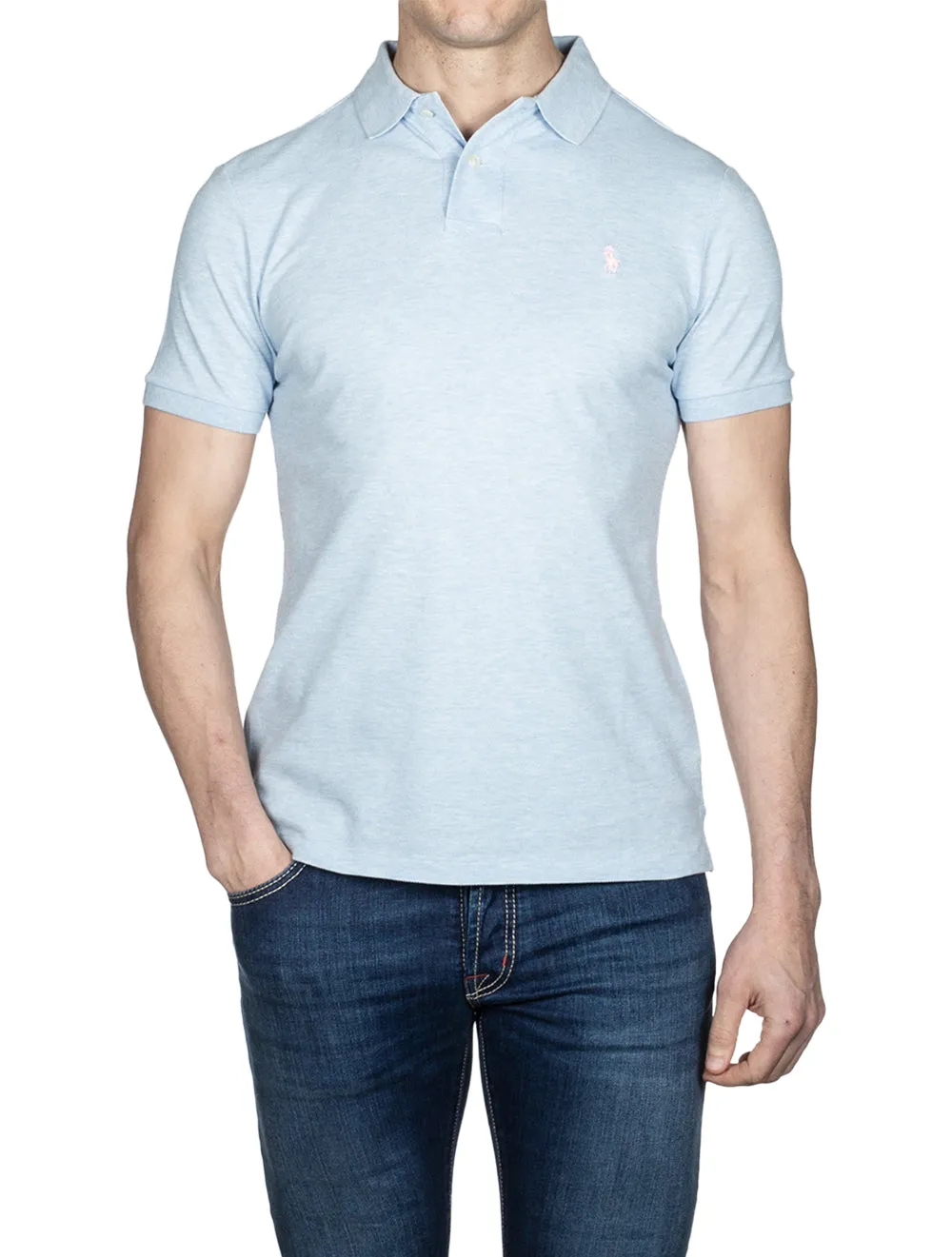 Basic Mesh Polo Elite Blue Heather