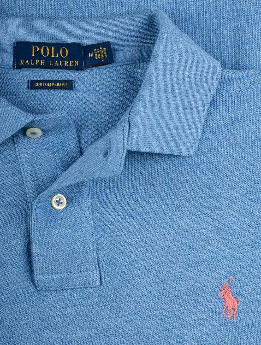 Basic Mesh Polo Soft Royal Heather