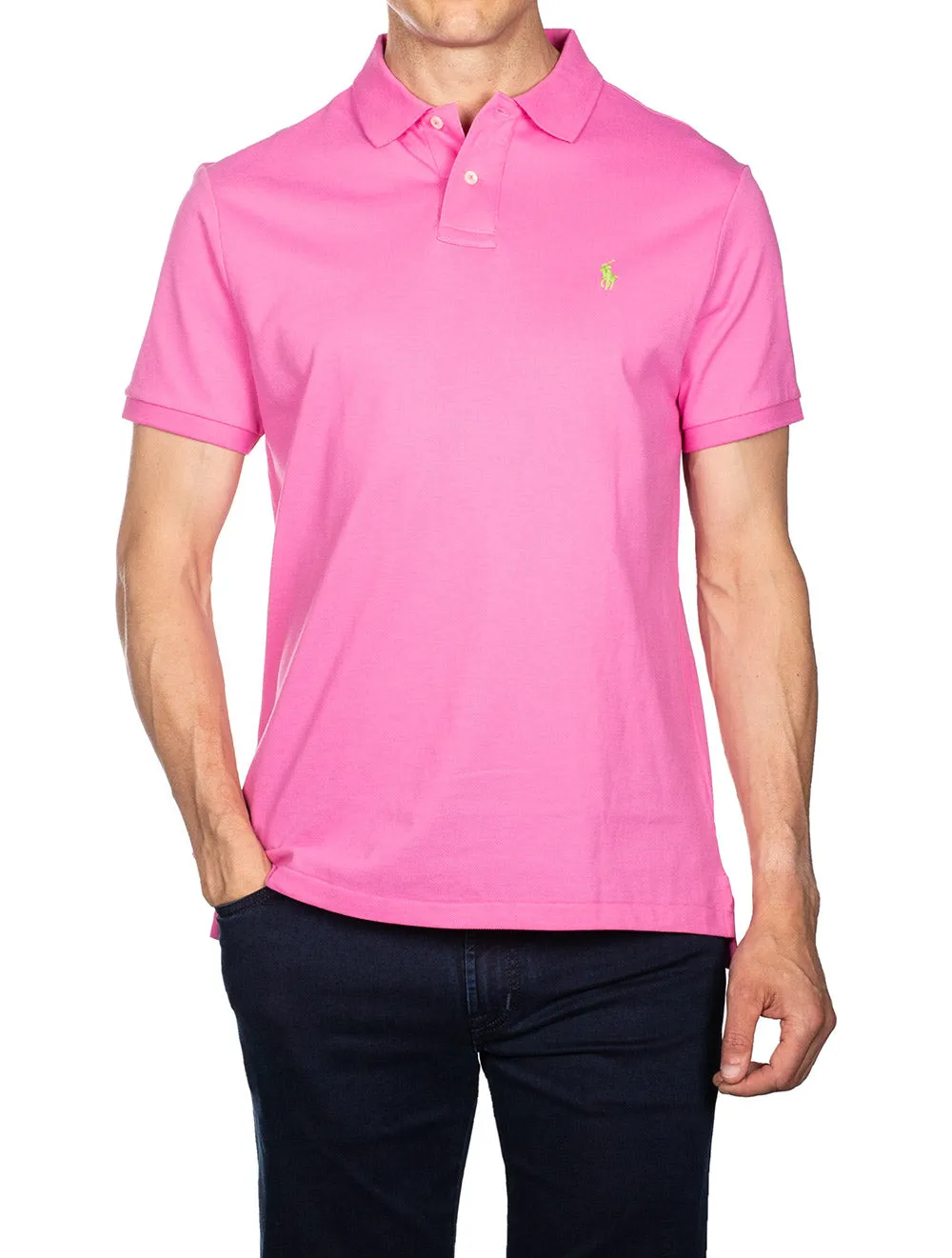 Basic Short Sleeve Polo Pink