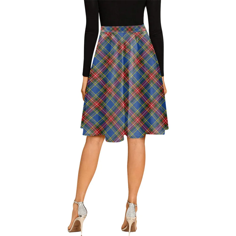 Bethune Tartan Melete Pleated Midi Skirt