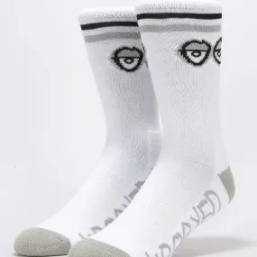 Big Eyes Sock - White/Grey