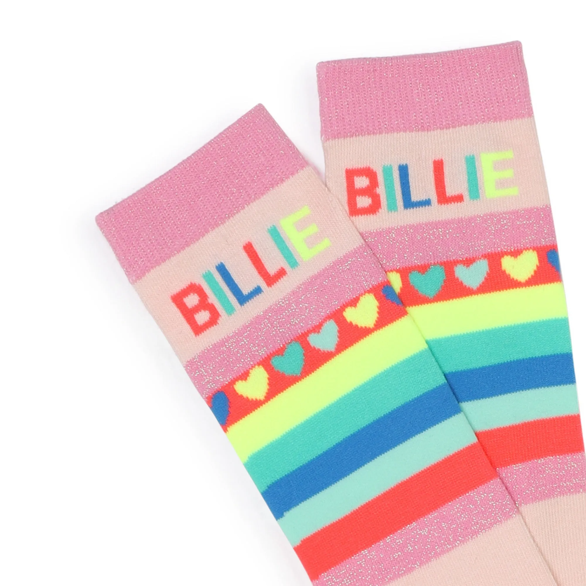 Billieblush Girls Pink Stripe Knee Socks