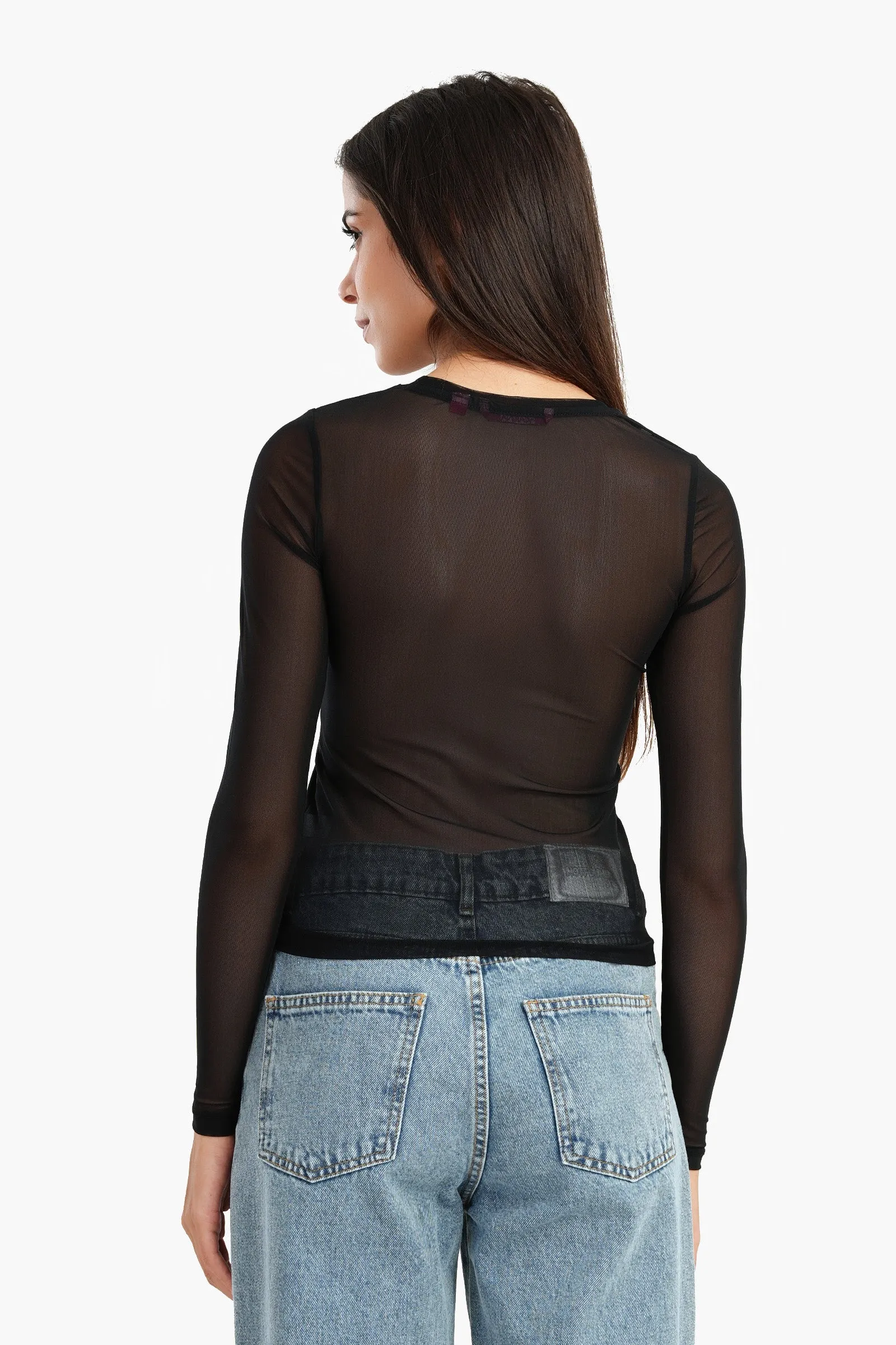 Black Top with Transparent Back