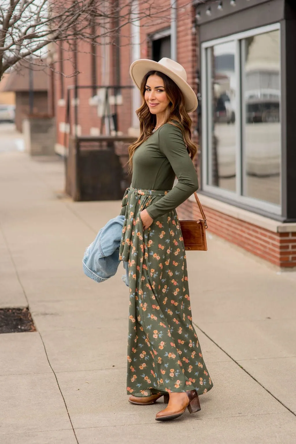 Blossoms Bottom Long Sleeve Maxi