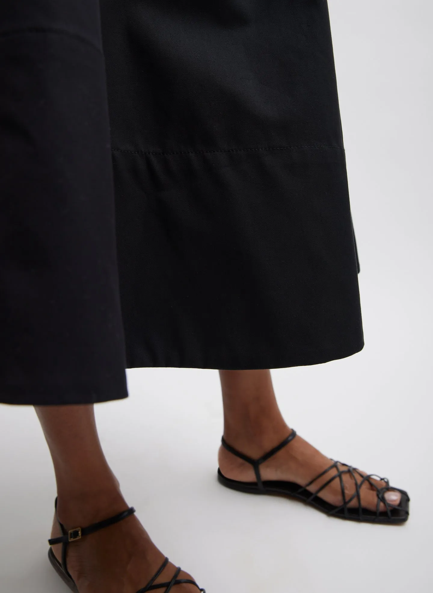 Bonded Luxe Twill Circle Skirt