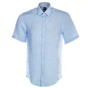 BOSS Luka_2 Short Sleeve Shirt in Sky Blue