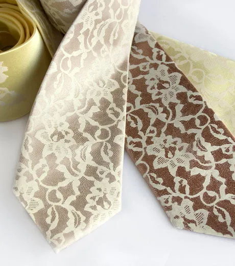 Boudoir Lace Silk Necktie