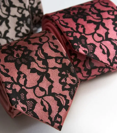 Boudoir Lace Silk Necktie