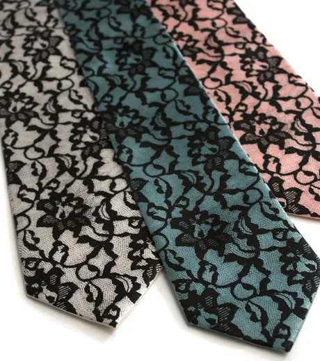 Boudoir Lace Silk Necktie