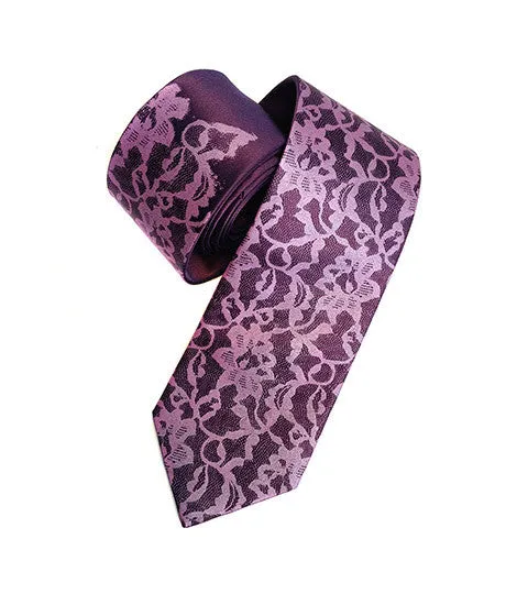 Boudoir Lace Silk Necktie