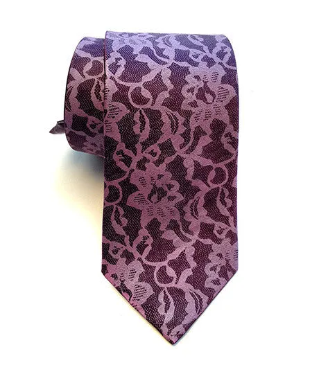 Boudoir Lace Silk Necktie