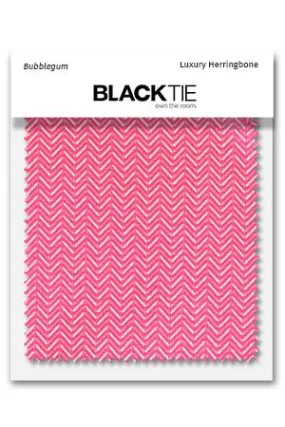 Bubblegum Herringbone Fabric Swatch