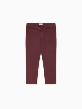 Burgundy Elio Boy Chinos