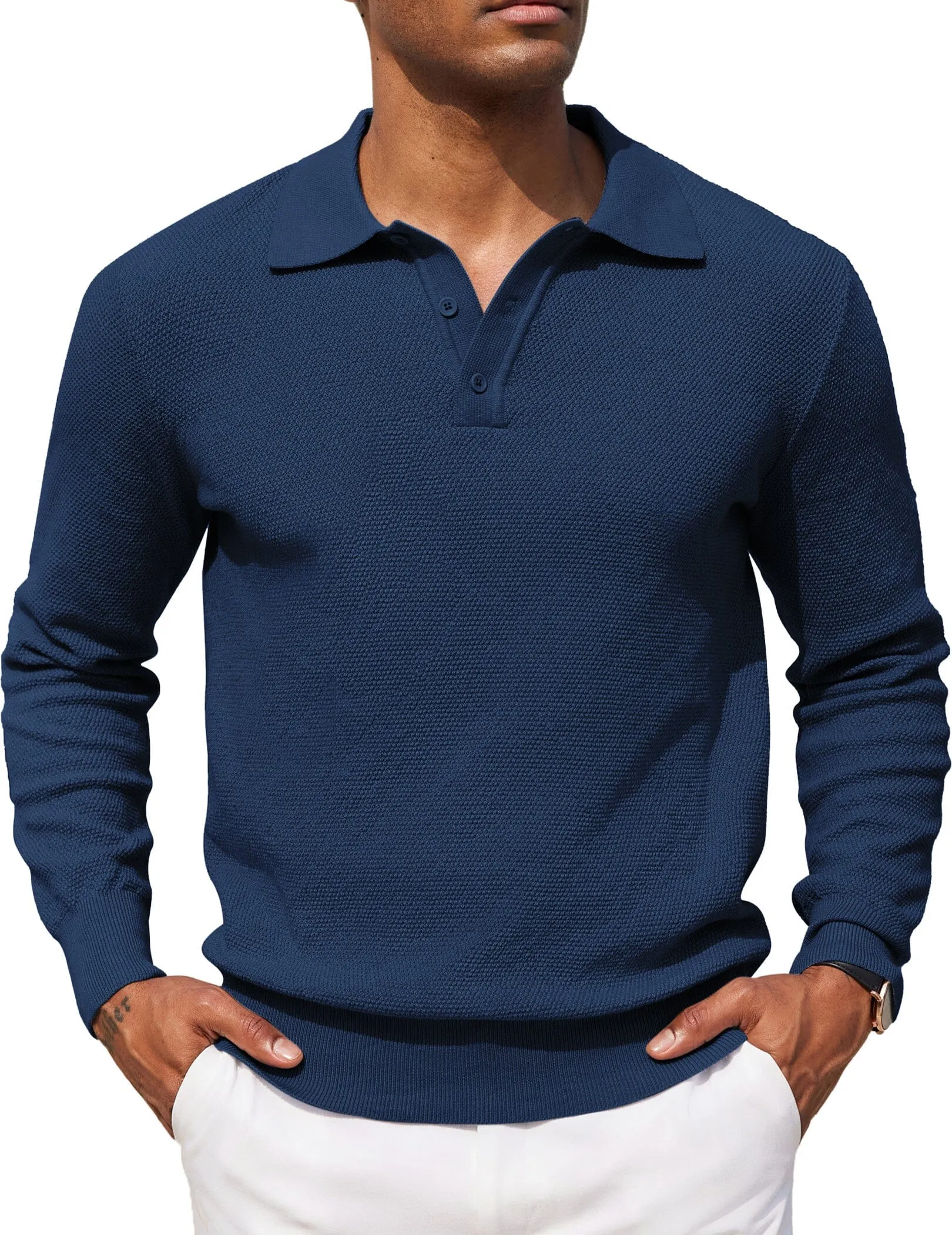 Casual Stretch Polo Sweater Shirt (US Only)