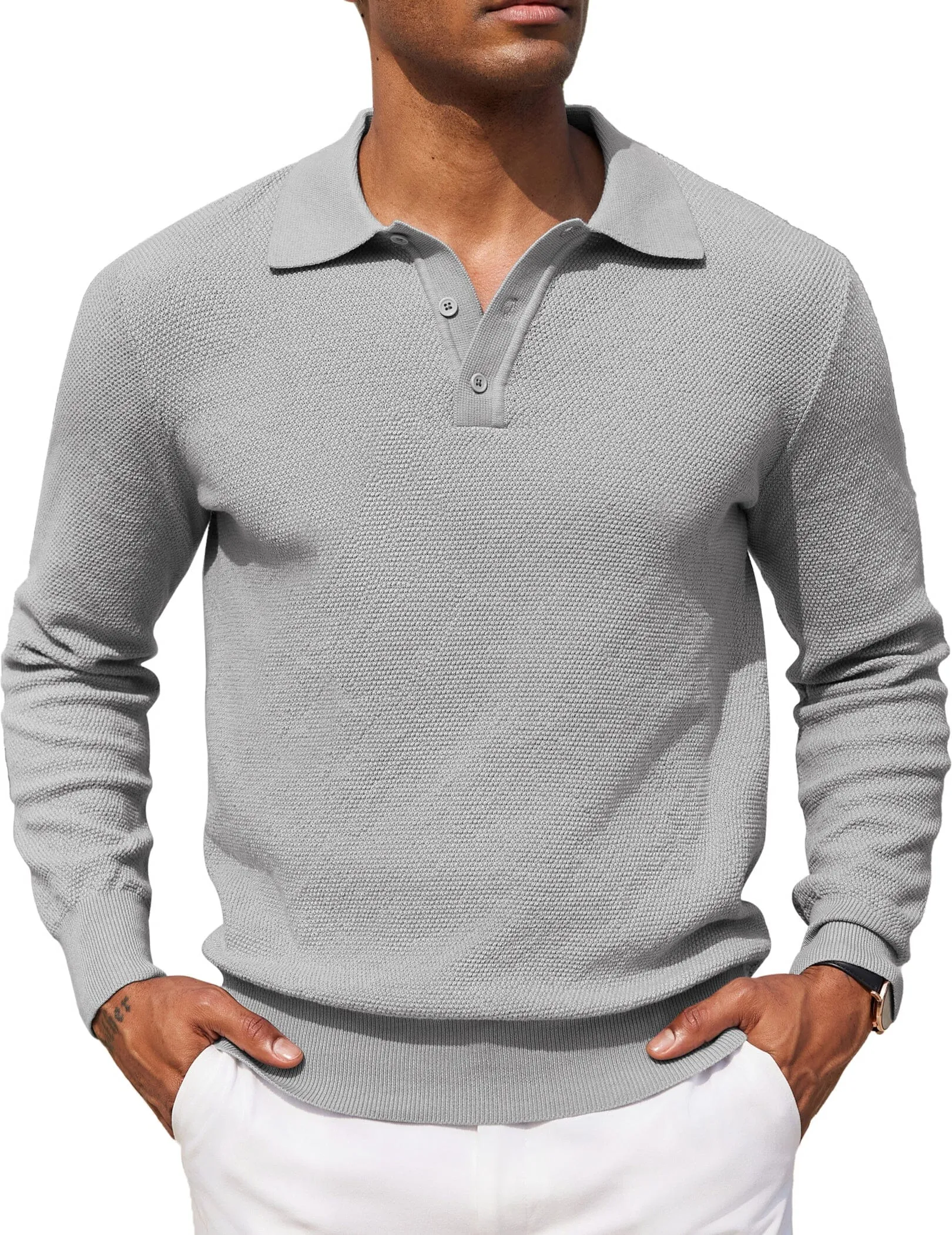 Casual Stretch Polo Sweater Shirt (US Only)