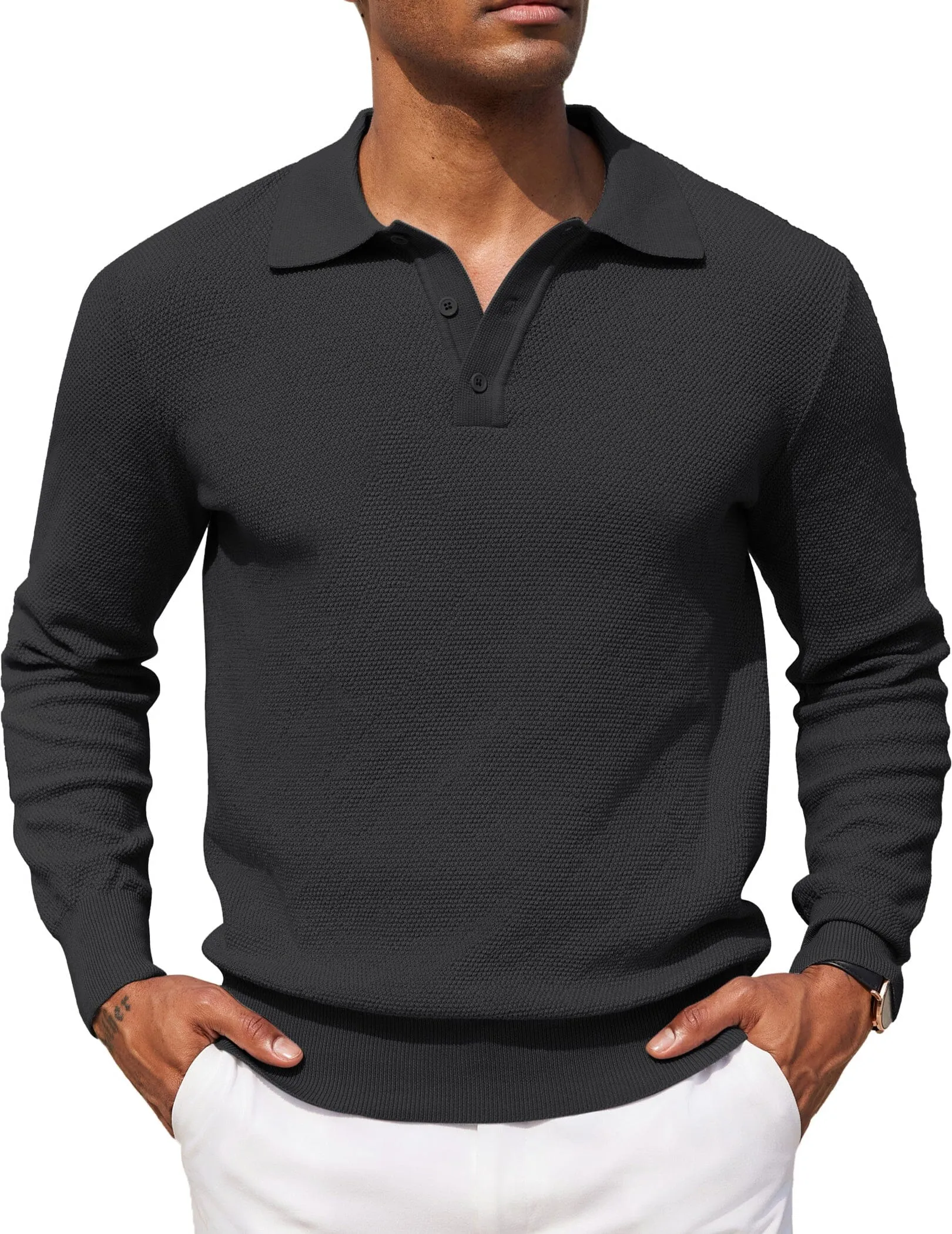 Casual Stretch Polo Sweater Shirt (US Only)