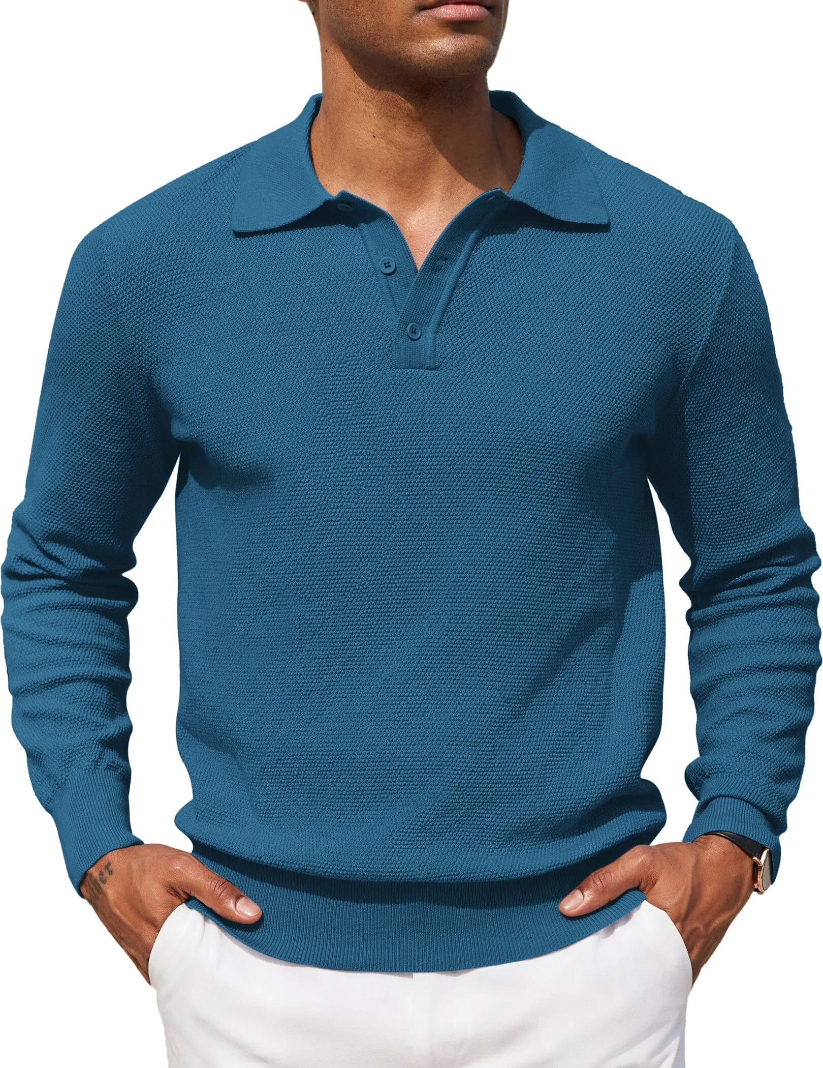 Casual Stretch Polo Sweater Shirt (US Only)