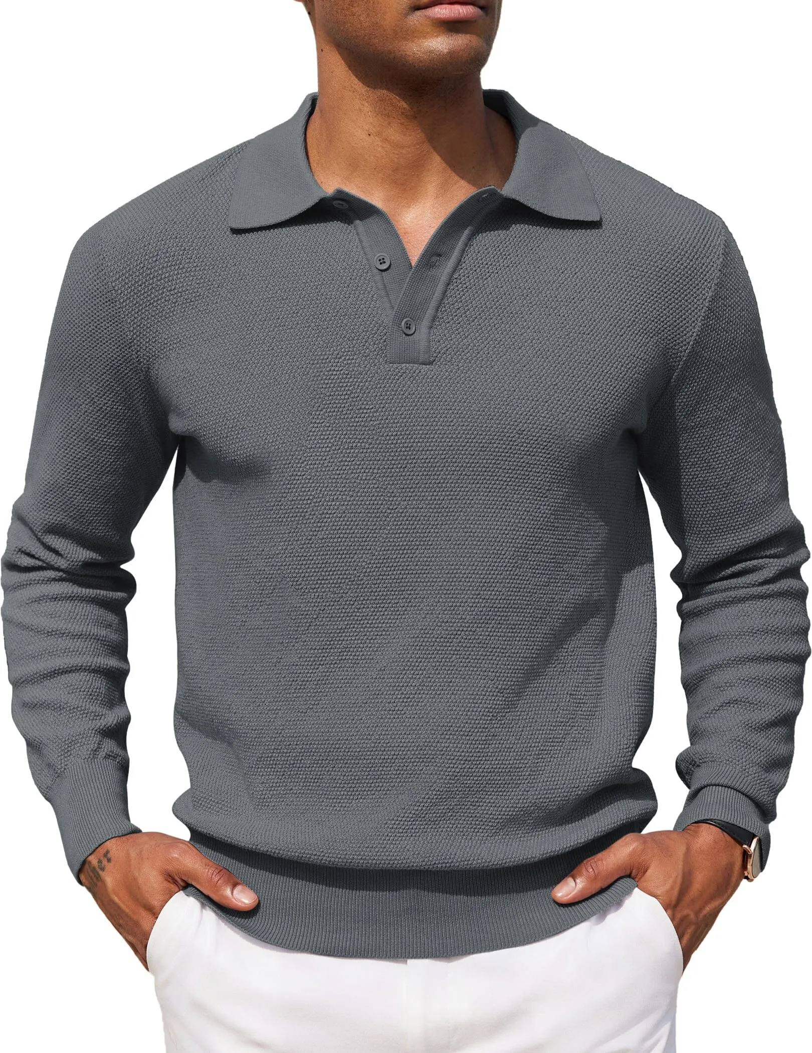 Casual Stretch Polo Sweater Shirt (US Only)