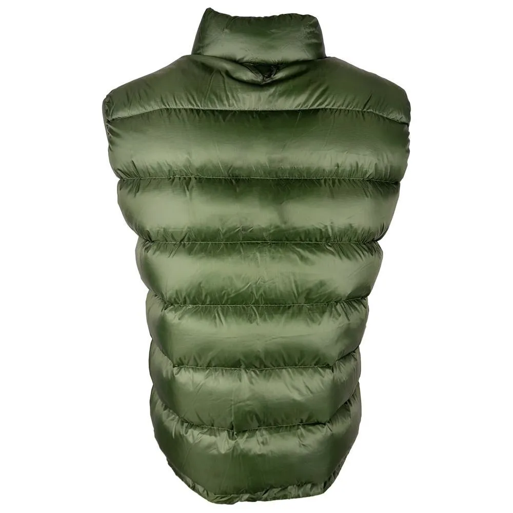 Centogrammi Chic Reversible Green & Grey Duck Down Vest