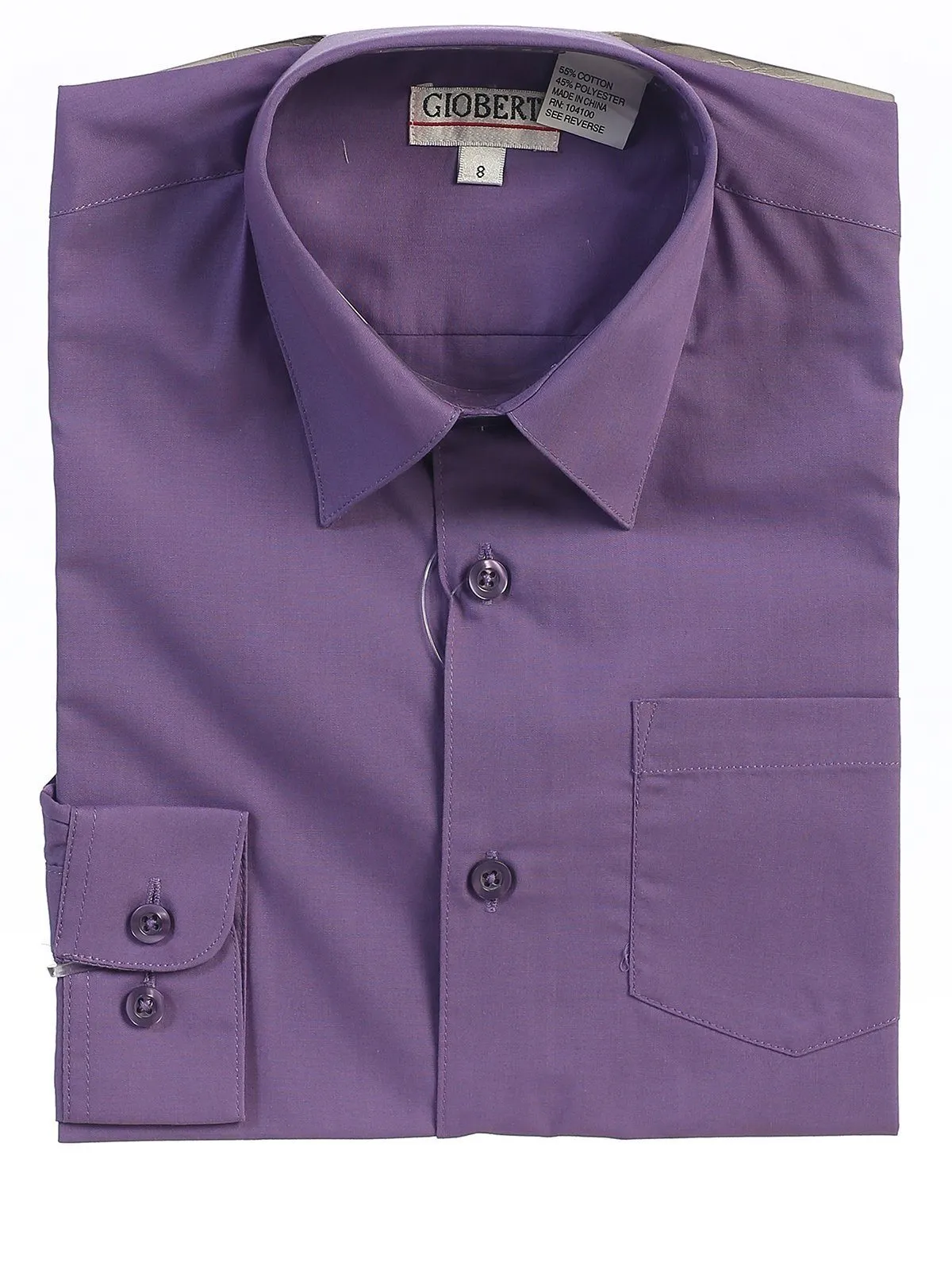 Classic Purple Boys Dress Shirt