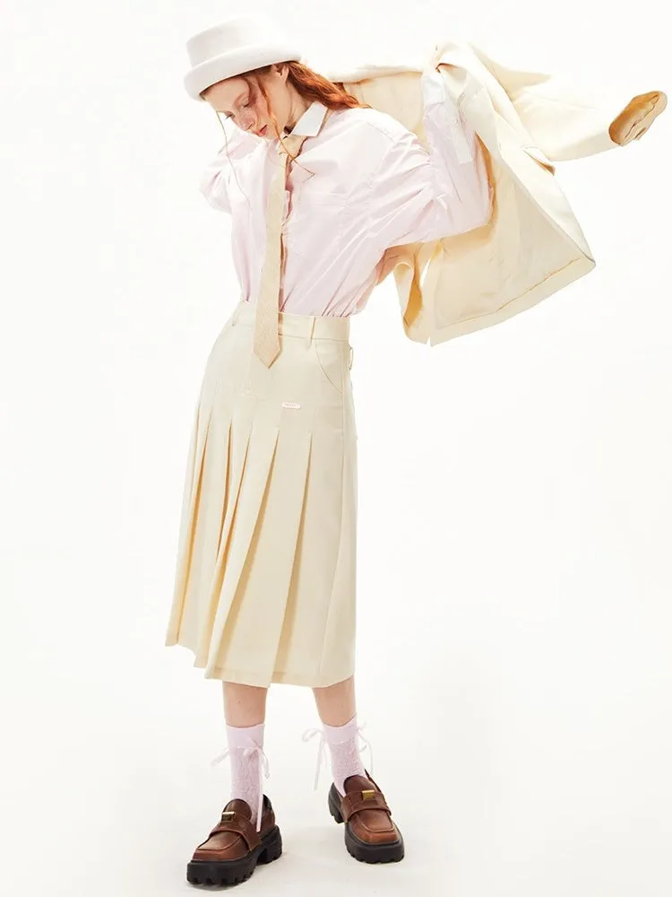 College Style Tailored Jacket & Pleated Skirt【s0000003551】