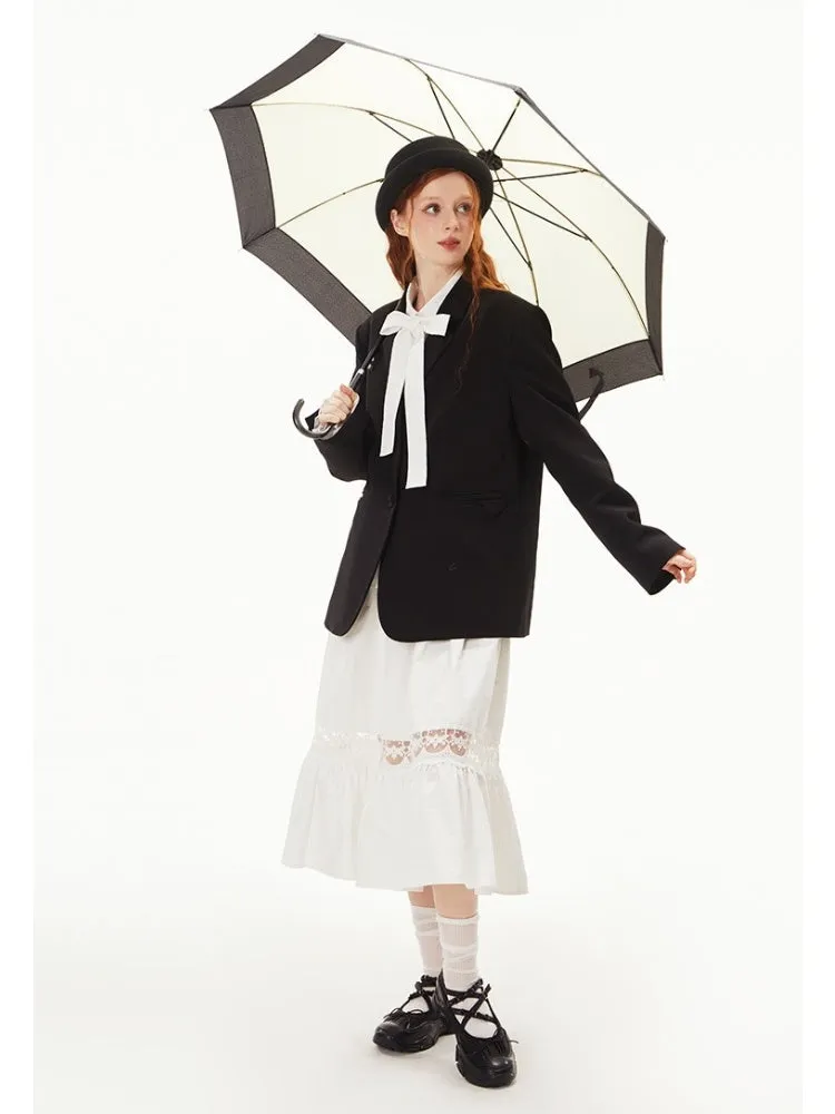 College Style Tailored Jacket & Pleated Skirt【s0000003551】