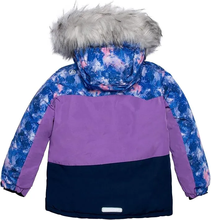 Conifere Billow Charm Girls Snowsuit Set - Purple - (Size 7)