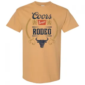 Coors Banquet Logo Rodeo Bull Distressed Classic Style T-Shirt