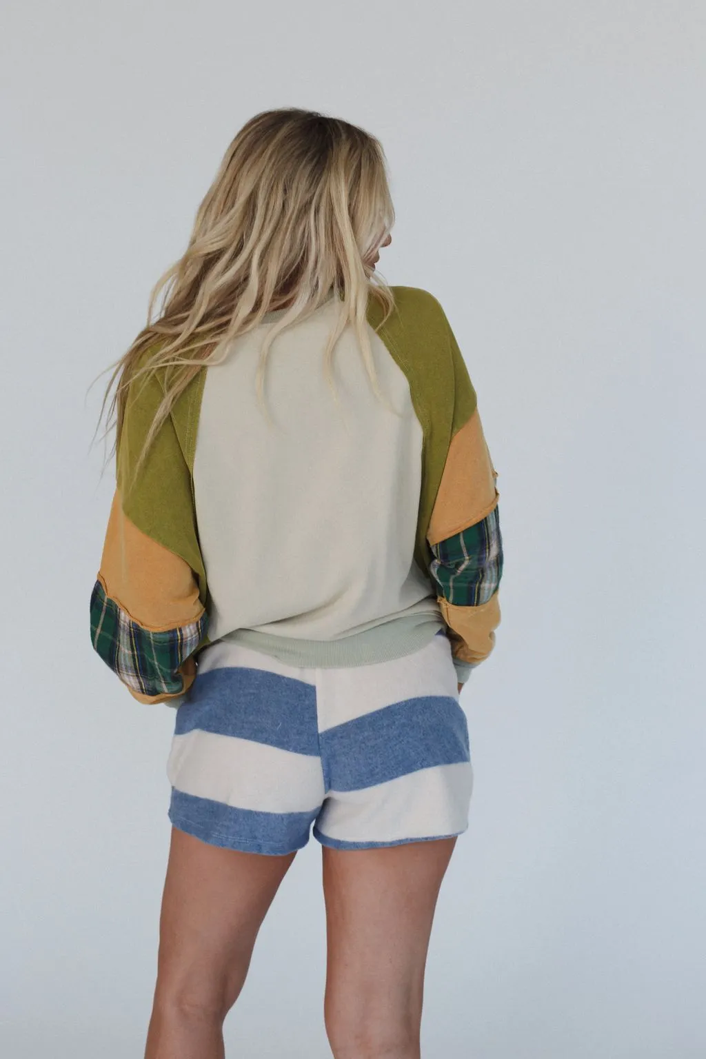 Country Club Color Block Top - Sage