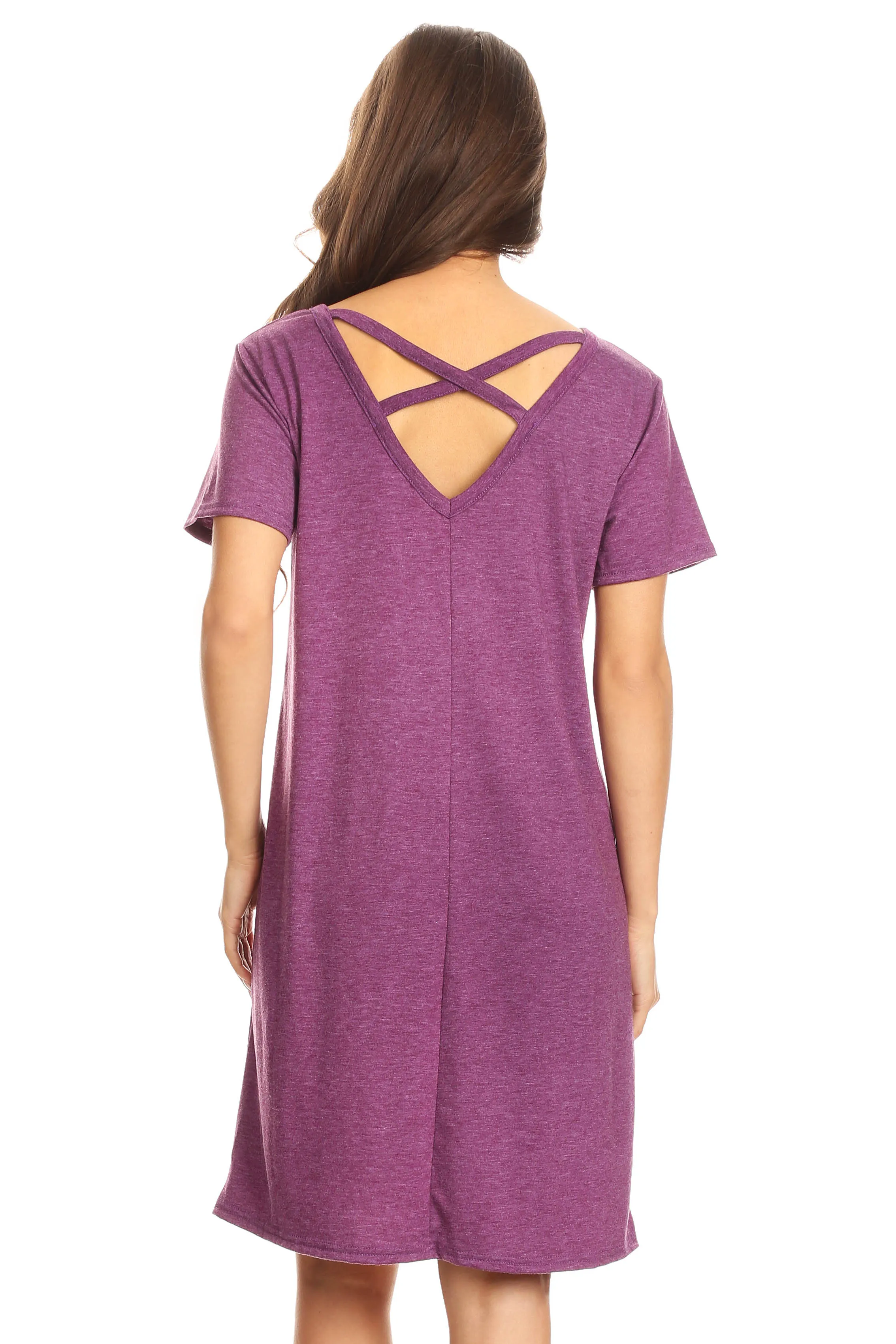 Cross Back T-Shirt Dress