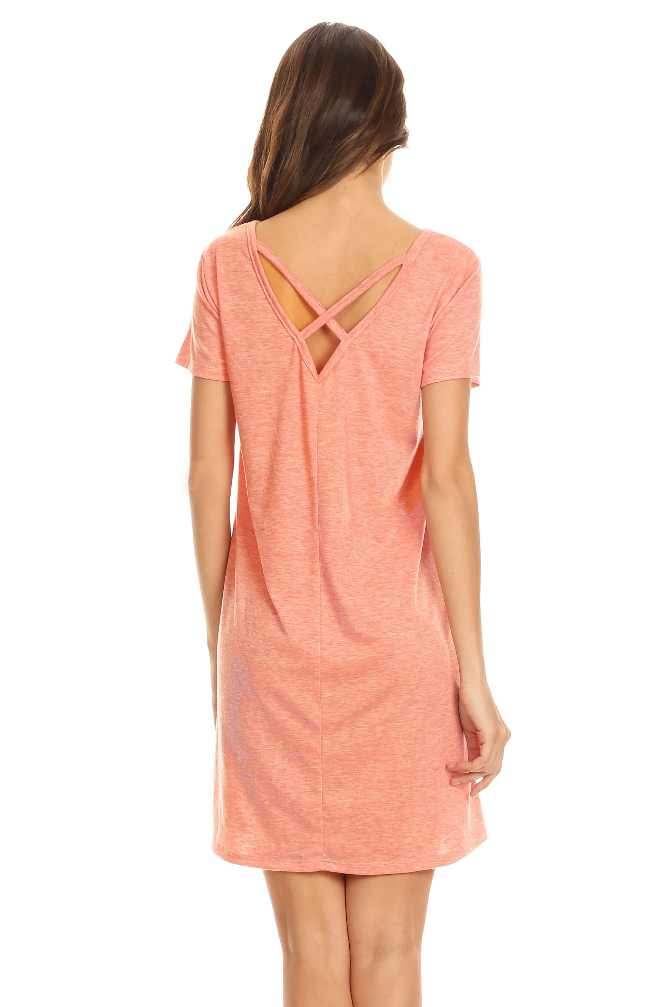 Cross Back T-Shirt Dress